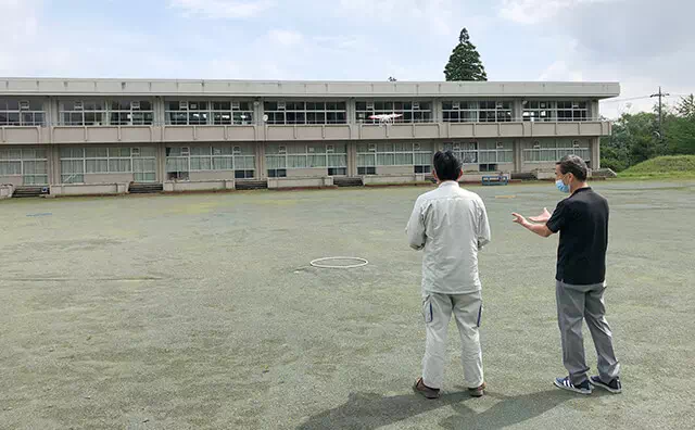 長南東小学校スタジオ 屋外練習